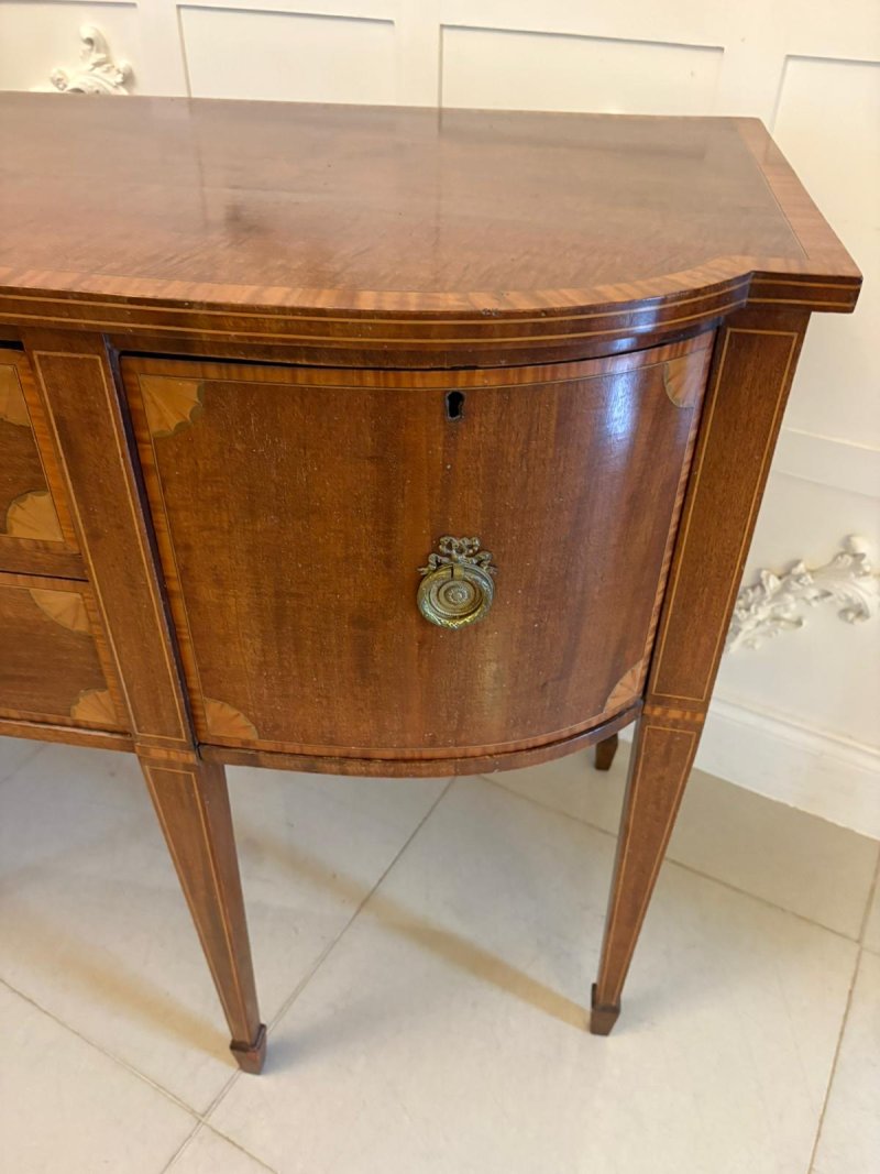 Antique Edwardian Quality Mahogany and Satinwood Crossbanded Sideboard - Image 5